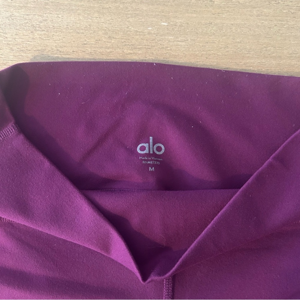 ALO Yoga Women's Berry and Pink Athletic Shorts - Picture 5 of 5